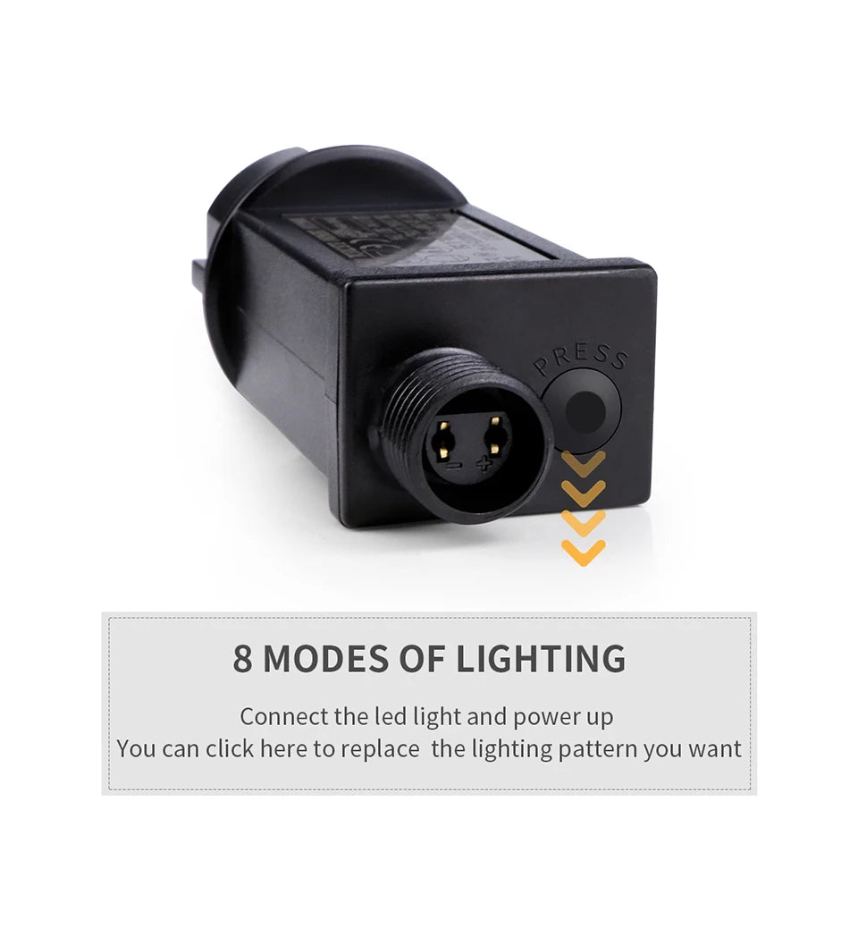 2025 New Year Decoration LED Christmas Light White/Warm/RGB Waterproof Fairy String Lights for Curtain Wedding Party Lighting