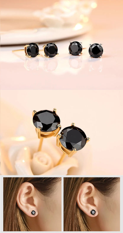 Moissanite Earrings for Women Pass Diamond Test Pen 100%  With Certificate Ear Studs 925 Sterling Silver Fine Jewelry