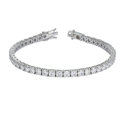 MooSuun 3mm--6.5mm Moissanite Diamond Tennis Bracelet for Women Men Luxury Fine Jewelry Pass Test S925 Sterling Silver