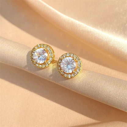 Moissanite Earrings for Women Pass Diamond Test Pen 100%  With Certificate Ear Studs 925 Sterling Silver Fine Jewelry
