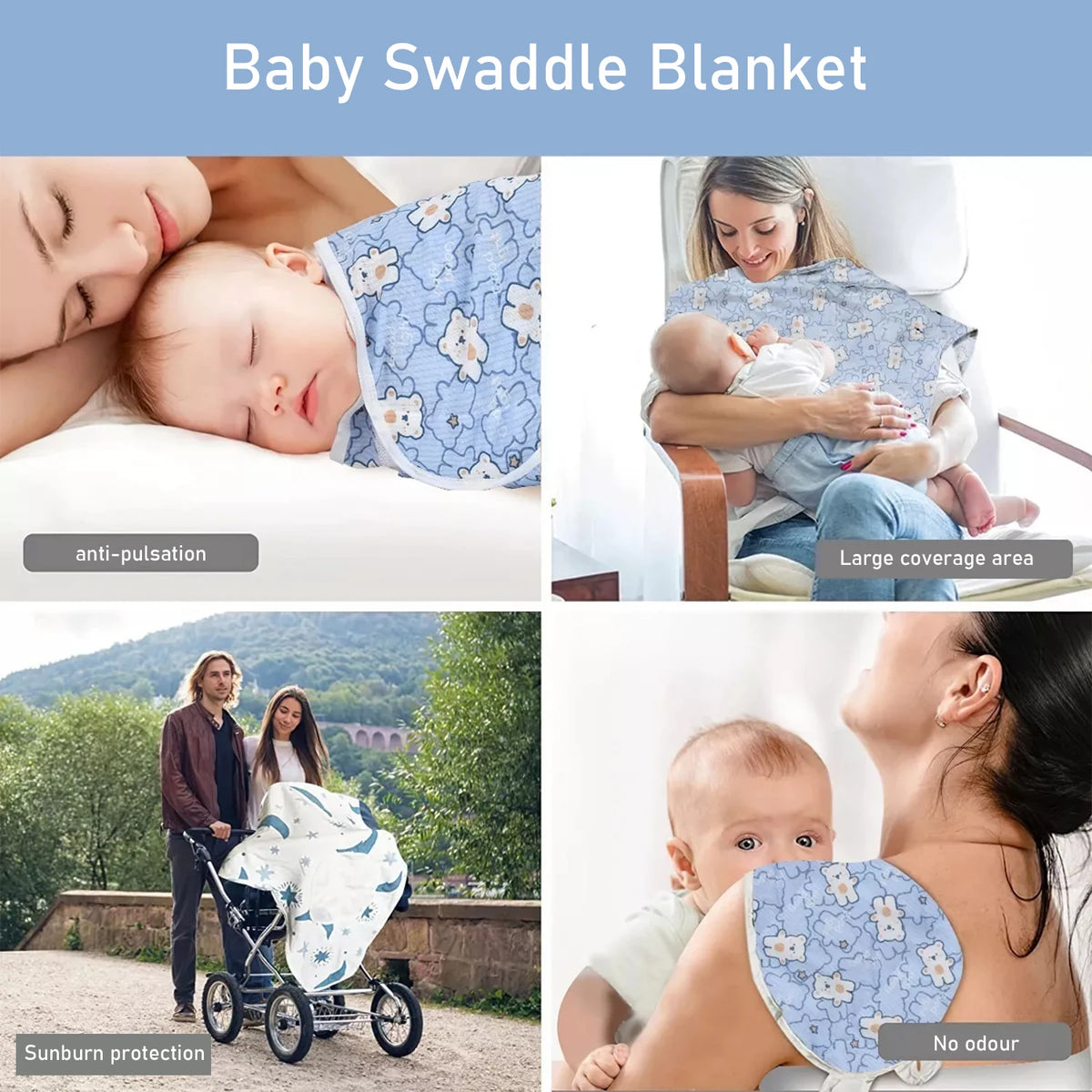  New High Elasticity Baby Surrender Style Shock-absorbing Newborn Swaddle Cloth Kick Resistant Baby Swaddles