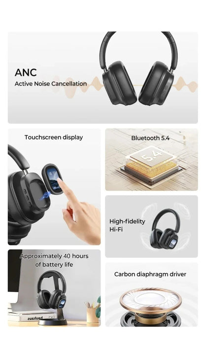 Noise Cancelling earphones With detachable display screen 930Plus Head-mounted Headphones Wireless Bluetooth Earphones With Mic