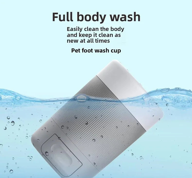 Pet Foot Washing Cup for Cat Dog Clean Grooming Artifact with Soft Silicone Brush Portable Semi Automatic Dogs Cleaning Supplies