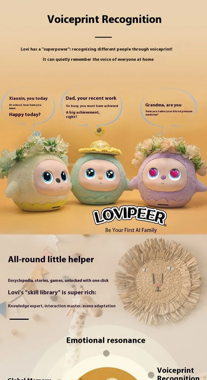 loviPeer Artificial Intelligence AI Bean Bag Deepseek Desktop Robot Conversation Chat Companion Plush Toy