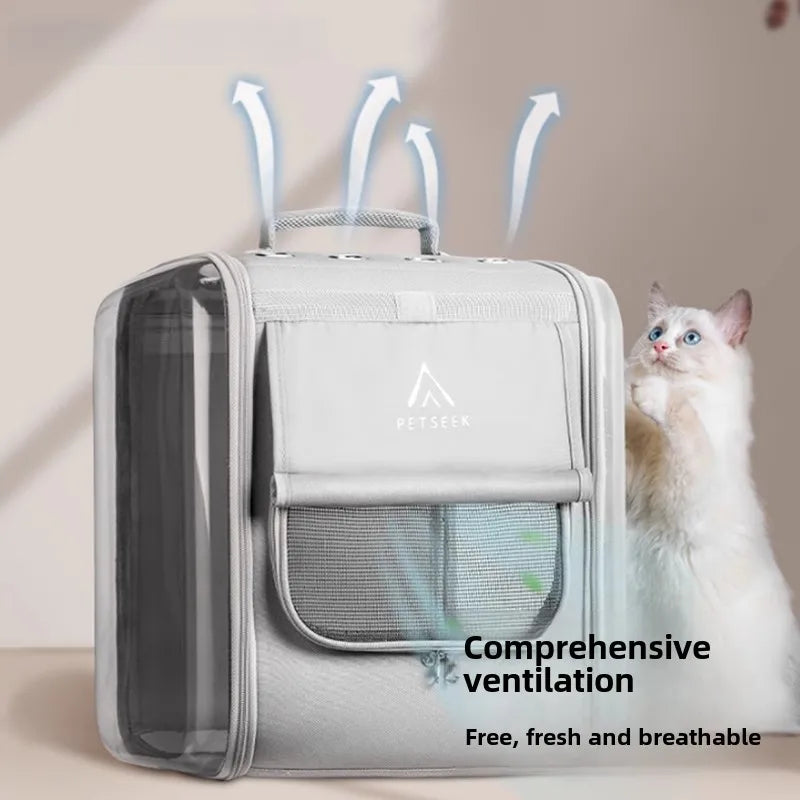 Pet Out Cat Dog Portable Backpack High-capacity Space Capsule Dogs Portable Travel Shoulder Bag Carriers Ventilate Accessories