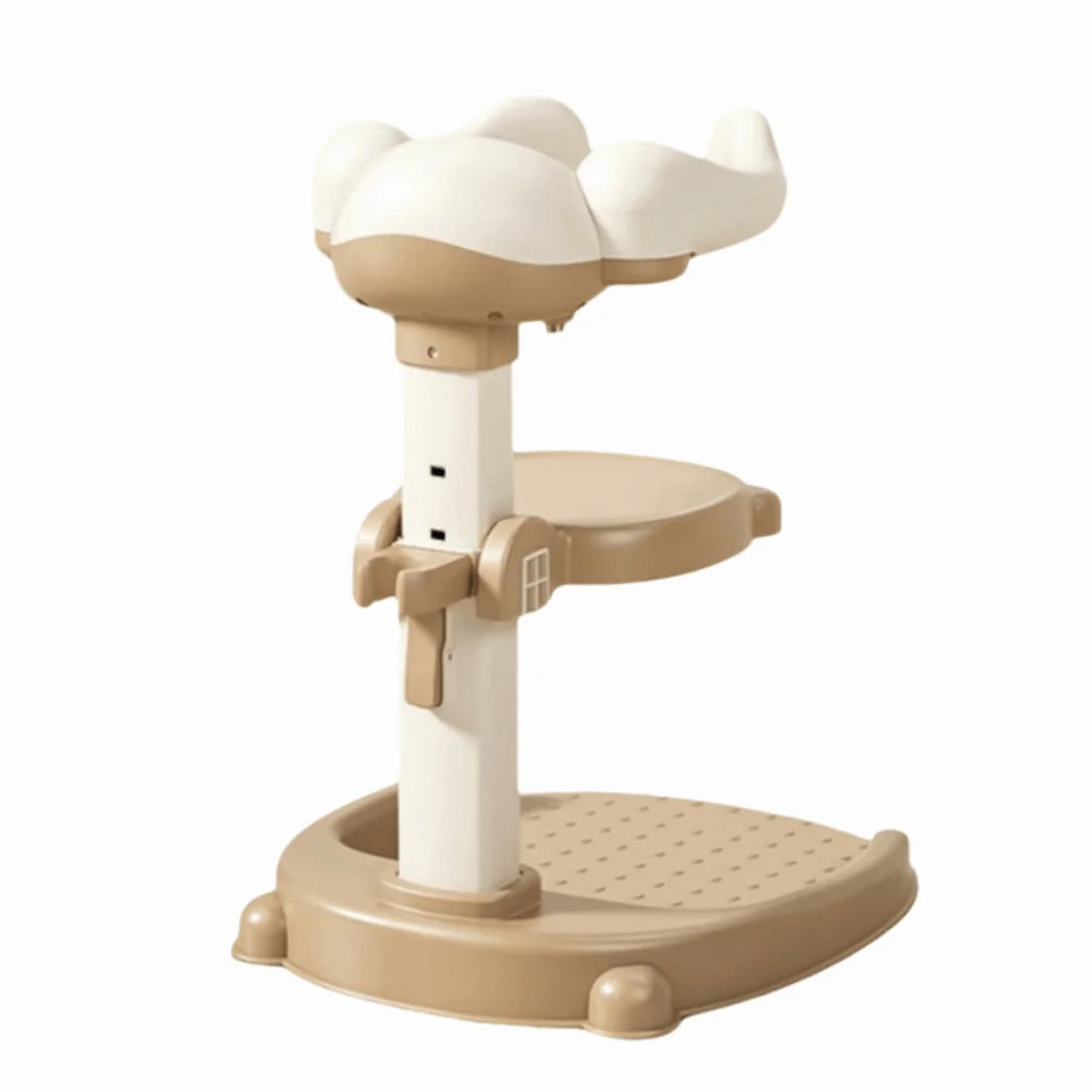 Non-Slip Baby Bath Stand Adjustable Free-Standing Baby Standing Shower Stand Safe Multifunctional Infant Bath Support