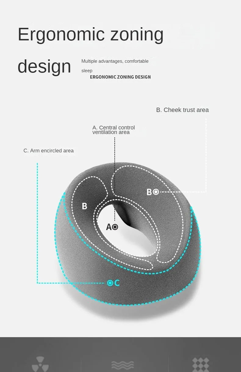 Face Down Pillow Prone Pillow for Prone Face Down Resting Comfort Memory Foam Ergonomics Home Massage Headrest for Beauty Salon