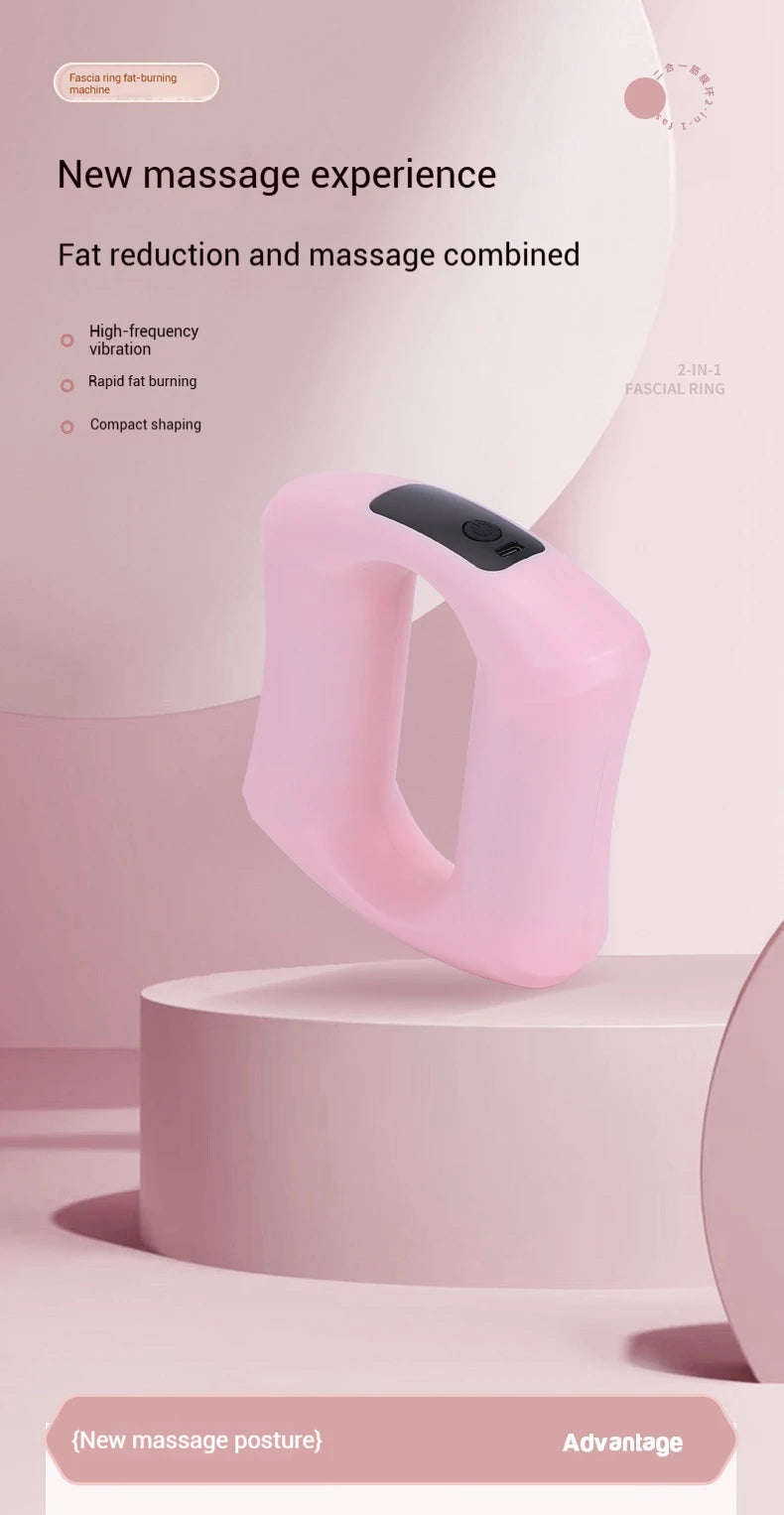 Fascia Ring Vibration Slimming Machine for Slimming Belly & Legs, Muscle Massager, Multi-functional Mini Fascia Gun for Wome