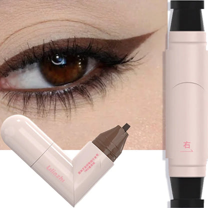 Lazy Integrated Eyeliner Stamp Symmetric Precise Outline Seal Lasting Waterproof Liquid Eye Liner Pen Extended Eye Tail Makeup