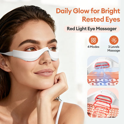 Electric 3D Eyes Massager EMS Eye Massage Glasses Red Light Eye Care Lighten Dark Circles Eye Relax Massager