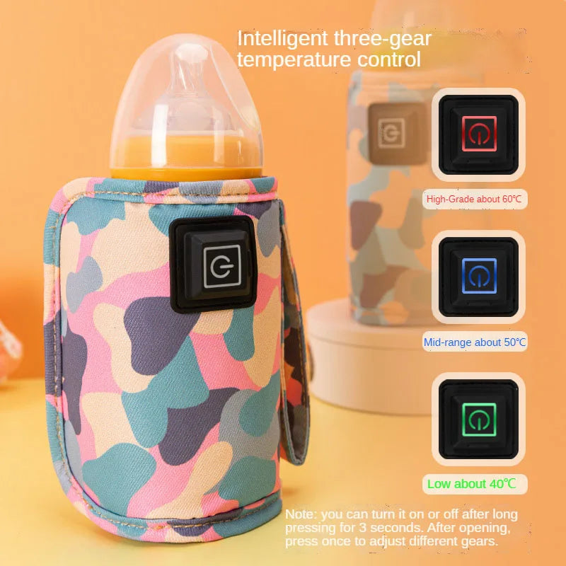 USB Milk Water Warmer Travel Stroller Insulated Bag Baby Nursing Bottle Heater Supplies for Outdoor botella de agua para niños