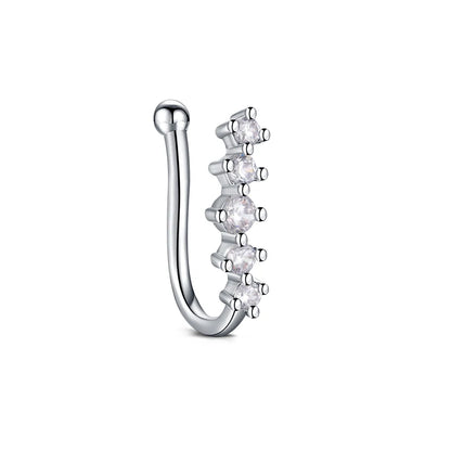 1Pcs Stainless Steel Nose Ring Hoop C Shape Septum Rings Non Piercing Ear Clip Earring Fake Nose RingsWomen Piercing Jewelry