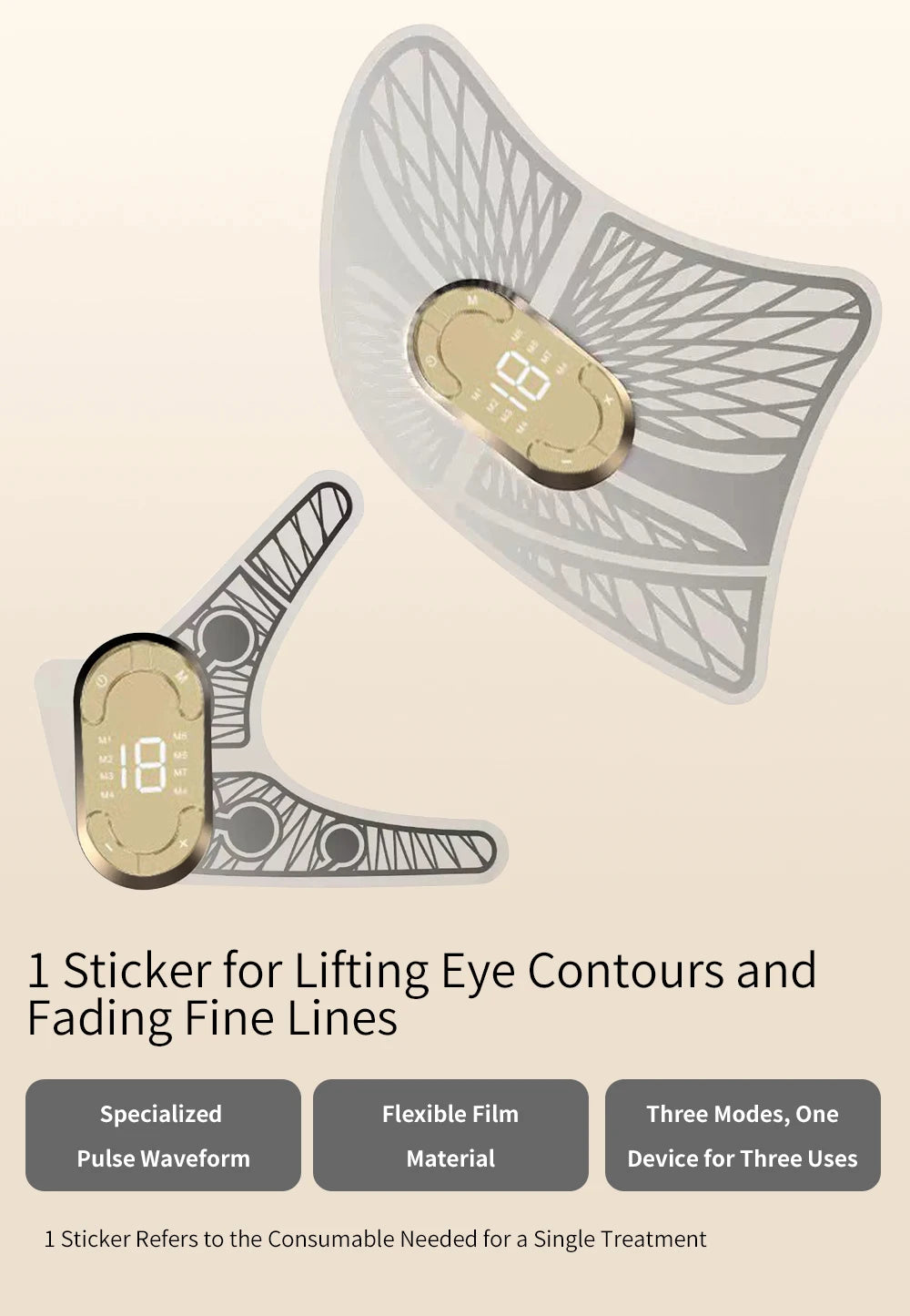 Ems Pulse Microcurrent Eye Care Device Eye Massager To Relieve Fatigue Massage Reduce Dark Circles Eye Swelling Anti-Wrinkle