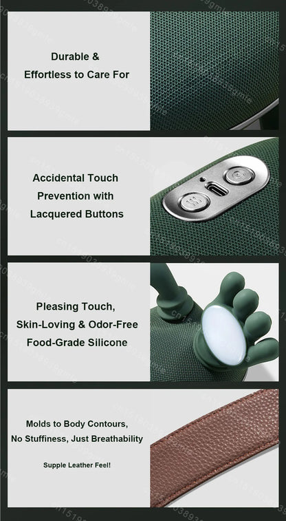 Neck Shoulder Massager Electric Kneading Massager Heated Back Massagers Muscles Massage Pillow Neck Waist Leg Body