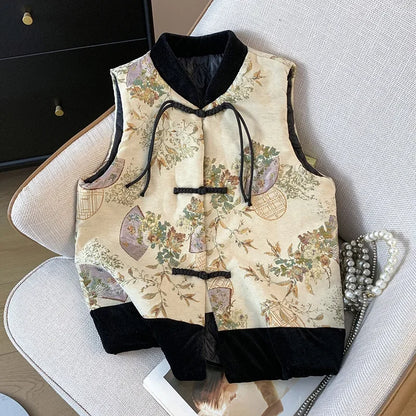 Thin Streetwear Casual Vintage Quality Chinese Ethnic Style Jacket Vests for Women Clothing Coats Fashion Clothes Embroidery