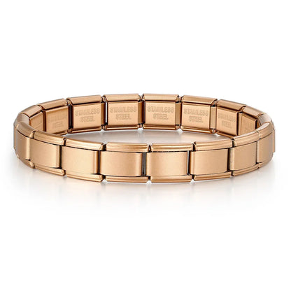 2025 New Men and Women Starry Colors 18 Pieces Italian Charm Fit 9mm Stainless Steel Modular Bracelet Wholesale Jewelry