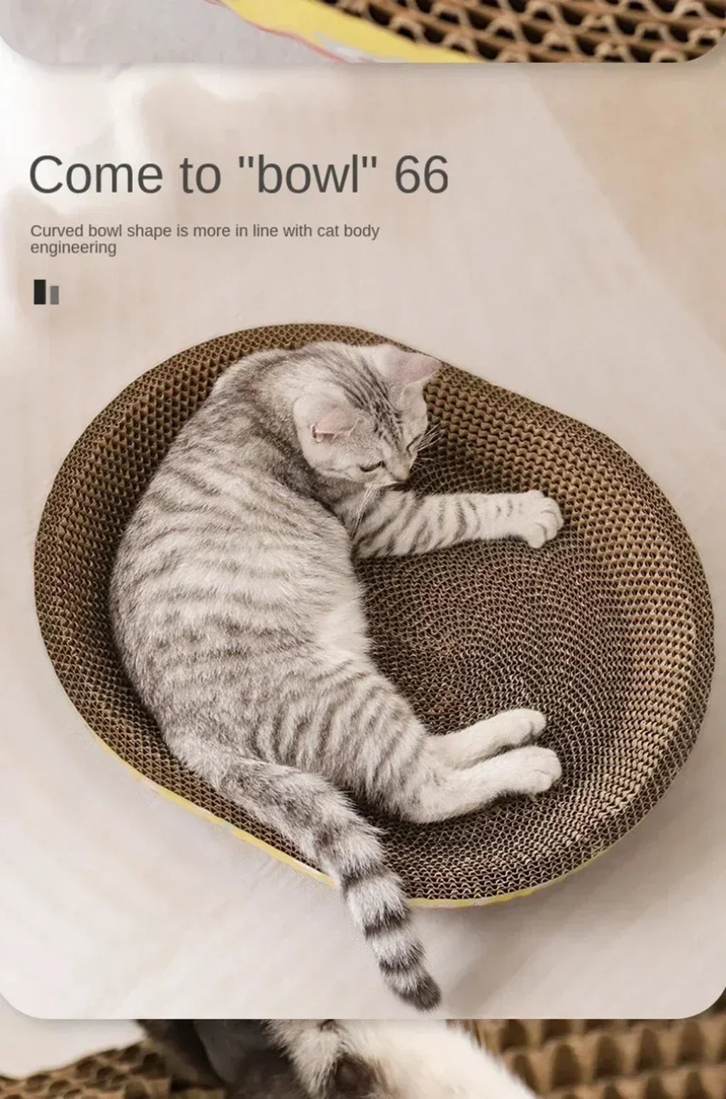 Cat Scratching Board Protect Furniture Grinding Claw Toys Oval Corrugated Paper Wear-resistant Cat Nest Cat Accessories