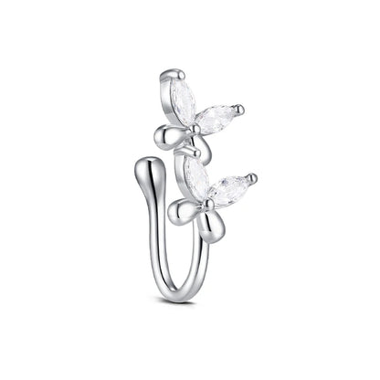 1Pcs Stainless Steel Nose Ring Hoop C Shape Septum Rings Non Piercing Ear Clip Earring Fake Nose RingsWomen Piercing Jewelry