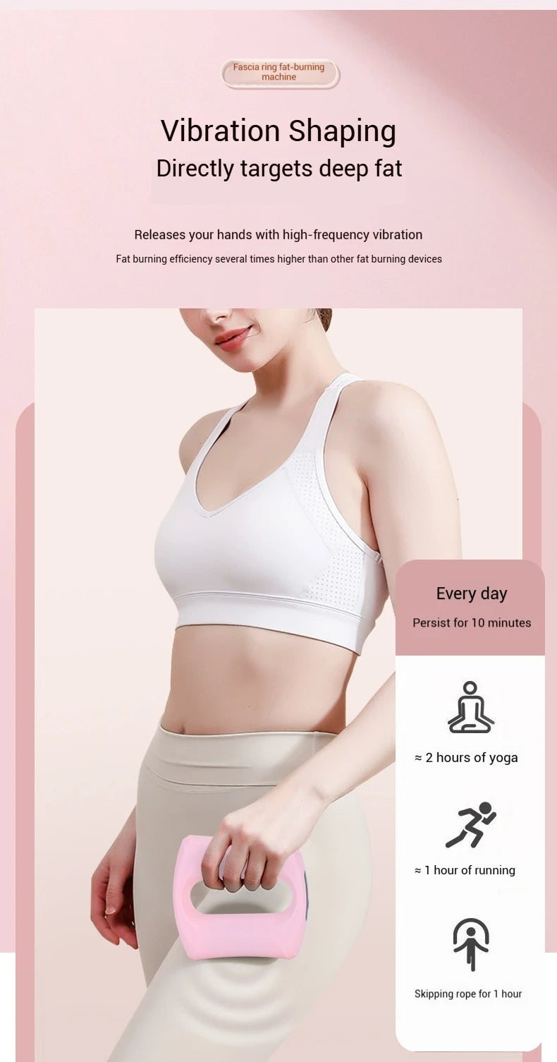 Fascia Ring Vibration Slimming Machine for Slimming Belly & Legs, Muscle Massager, Multi-functional Mini Fascia Gun for Wome