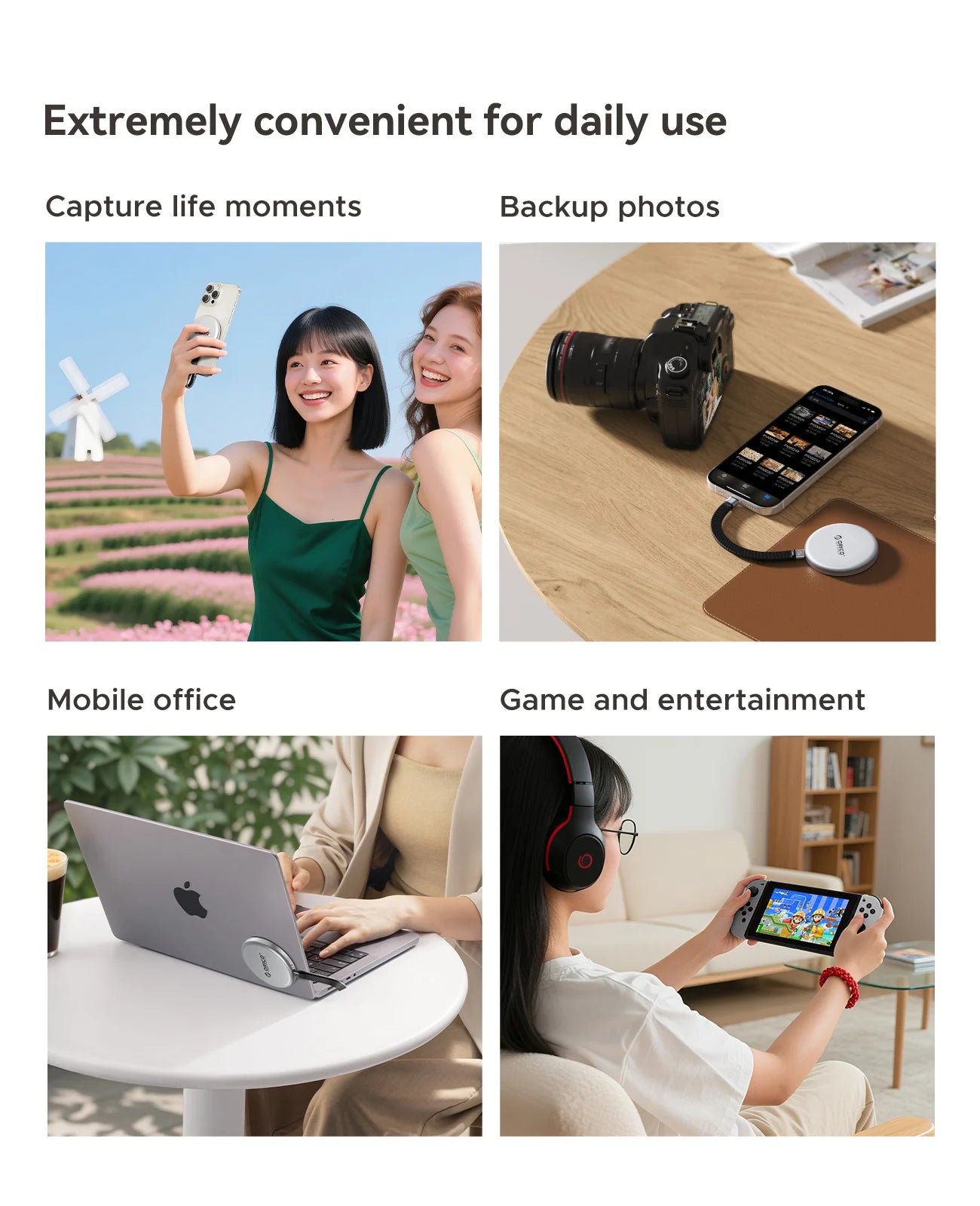 ORICO KR20Mini Magnetic External SSD for iPhone 17 16 15 Pro/Max ProRes 2000MB/s 4K ProRes HDR Record and Store