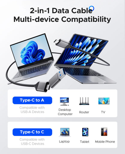 ORICO 2TB Portable SSD, Up to 2000MB/s, USB 3.2 Gen 2x2, Ultra-Mini, Compact with 2 in 1 USB C Cable, External Solid State Drive