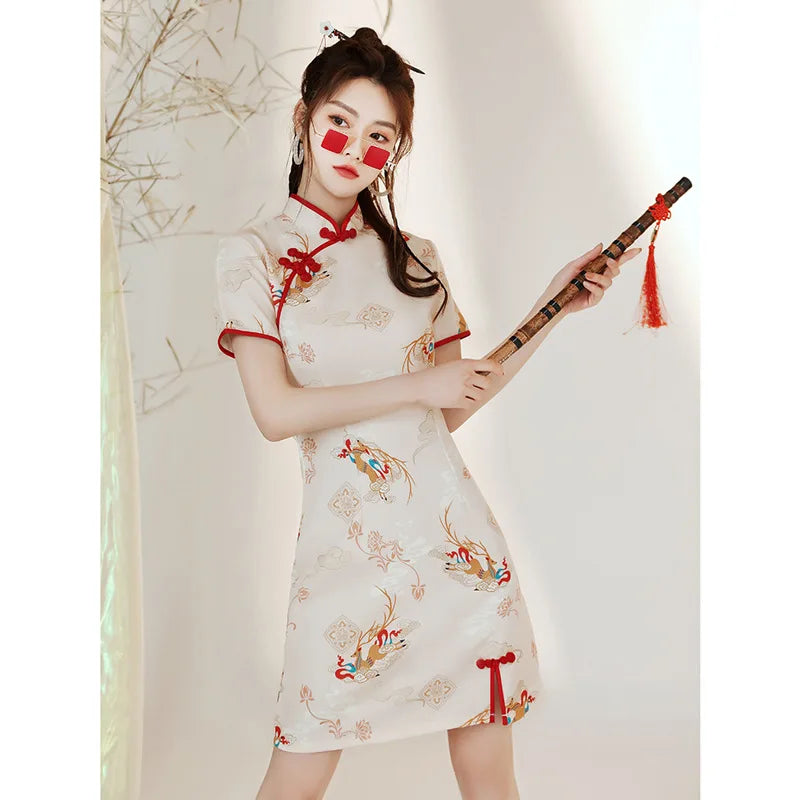 New Arrival Improved Cheongsams Chinese Style Qipao Personality Niche Design Chinese Dress ципао 치파오 Robe Soirée Femme Luxe