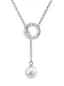 Stainless Steel Vintage Textured Delicate Necklace