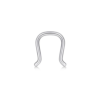 1Pcs Stainless Steel Nose Ring Hoop C Shape Septum Rings Non Piercing Ear Clip Earring Fake Nose RingsWomen Piercing Jewelry