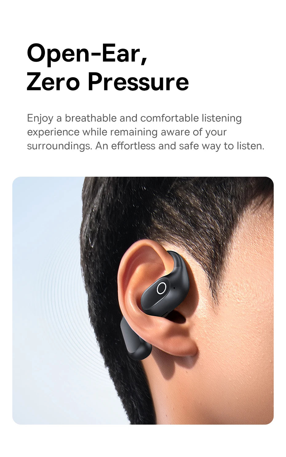 Baseus Eli 2i Fit Open-Ear Earphones True Wireless Bluetooth 6.0 Ear Hooks Headphones IPX5 Waterproof Sports Earbuds Bass Boost