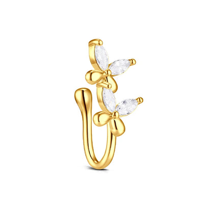 1Pcs Stainless Steel Nose Ring Hoop C Shape Septum Rings Non Piercing Ear Clip Earring Fake Nose RingsWomen Piercing Jewelry