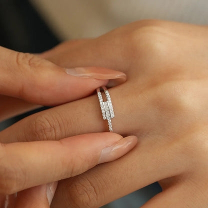 S925 Sterling Silver Moissanite Ring