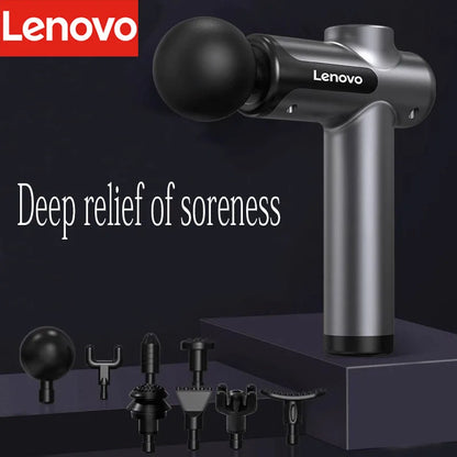 Lenovo Brand Fascia Gun Deeply Relieves Muscle Soreness Fitness and Relaxation Equipment LED Touch Screen 8Massage Head Gifts