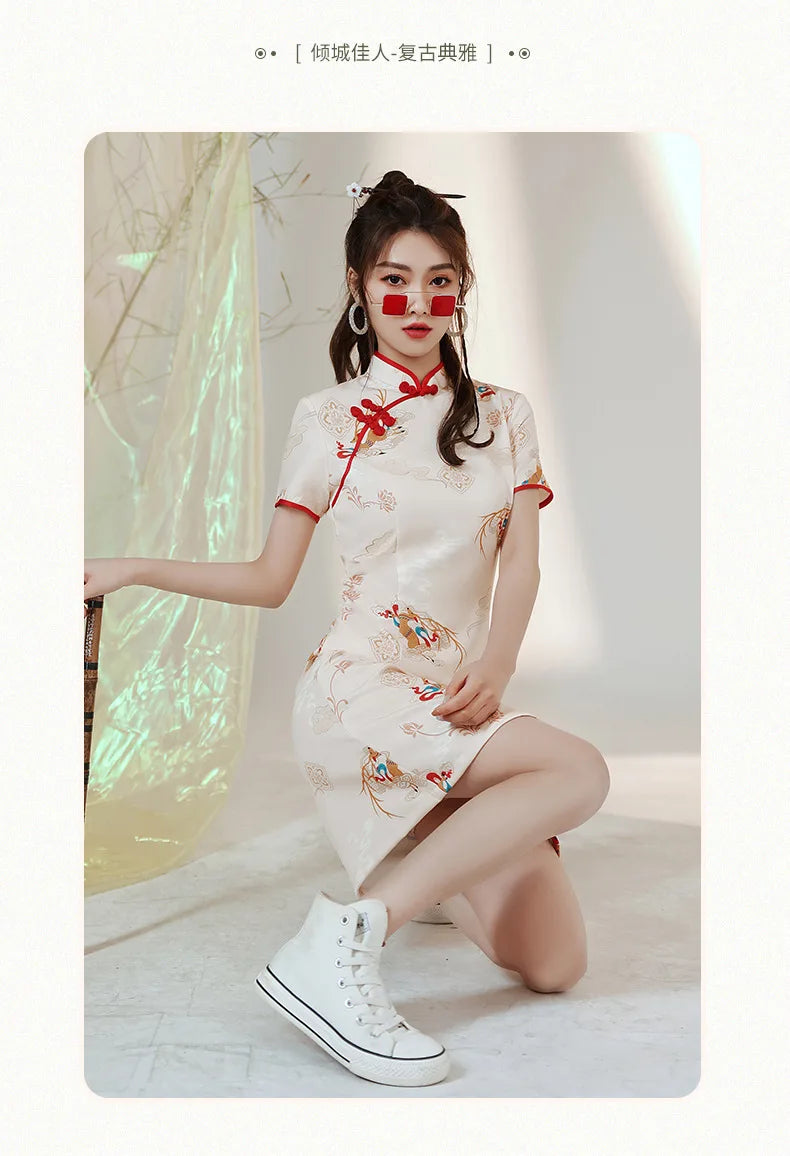 New Arrival Improved Cheongsams Chinese Style Qipao Personality Niche Design Chinese Dress ципао 치파오 Robe Soirée Femme Luxe