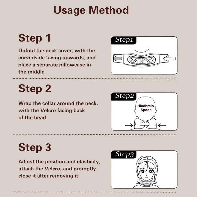 TPE Neck Brace for Neck Pain and Support Soft Neck Support Relieves Pain Pressure in Spine for Women Men