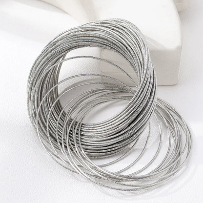 Metal Multi-layer Twisted Irregular Line Bracelet Bangles For Women European American Personality Catwalk Wrist Party Jewelry