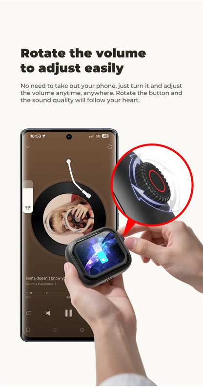 [Ultra HD Screen] HTC NE40 Earphones Bluetooth V6 TWS Sports Wireless Headphones AI Translator Earbud In-Ear Noise Reduction Mic