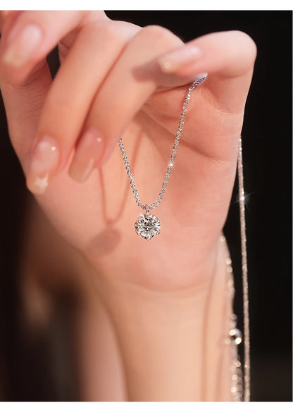 Korean Sparkling Starry Zircon Pendant Necklace For Women Jewelry 2026 Trending New Fashion Women's Silver Color Necklaces