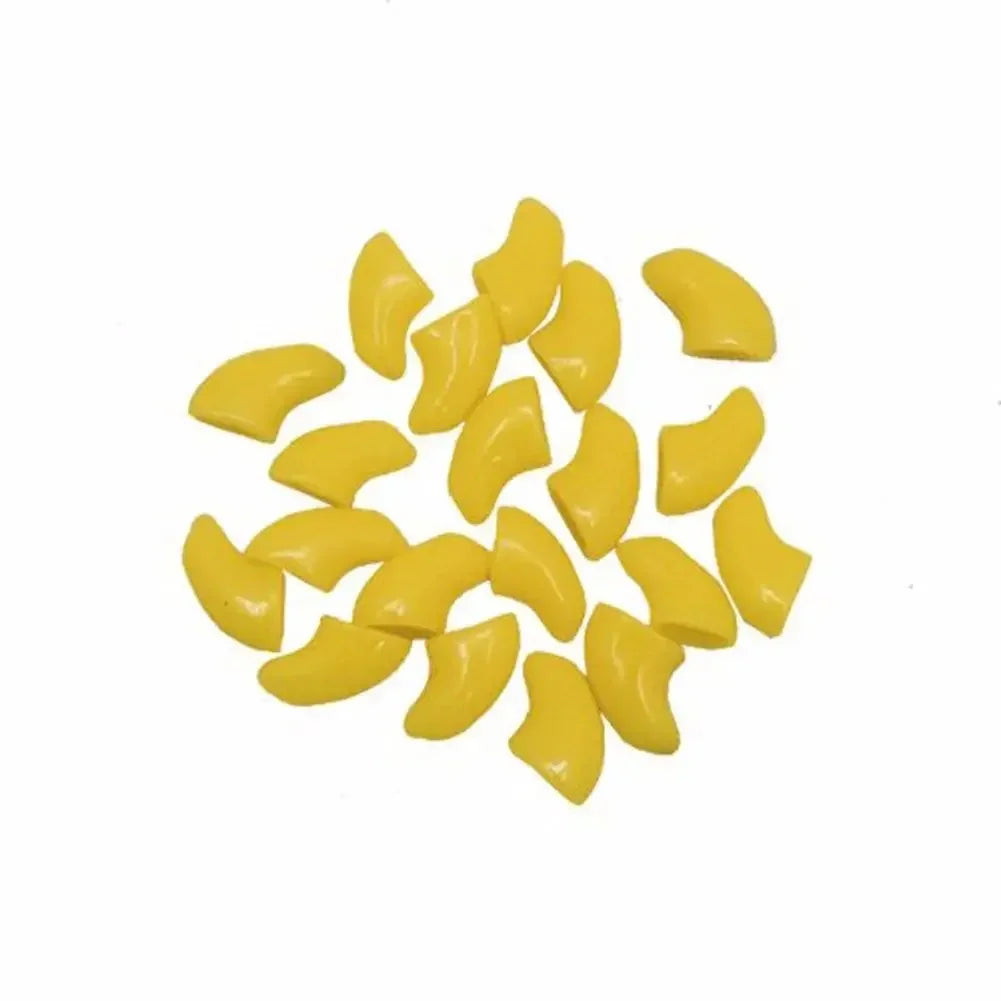 Lovely 20pcs Silicone Soft Cat Nail Caps Cat Nail Covers Pet Claw Paws Caps Adhesive Glue Animal Protection