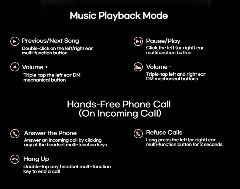 Monster Touch Pro100 OWS Ear Hook Headphones Smart Touch Screen Bluetooth 5.4 Earbuds Open Ear Wireless Earphone Support TF Card