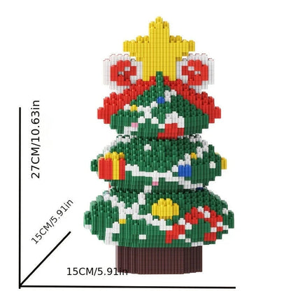 Santa Claus Elk Christmas Tree Building Blocks Toy Set Small Particle Bricks Building Blocks Toys Kids Christmas Gift