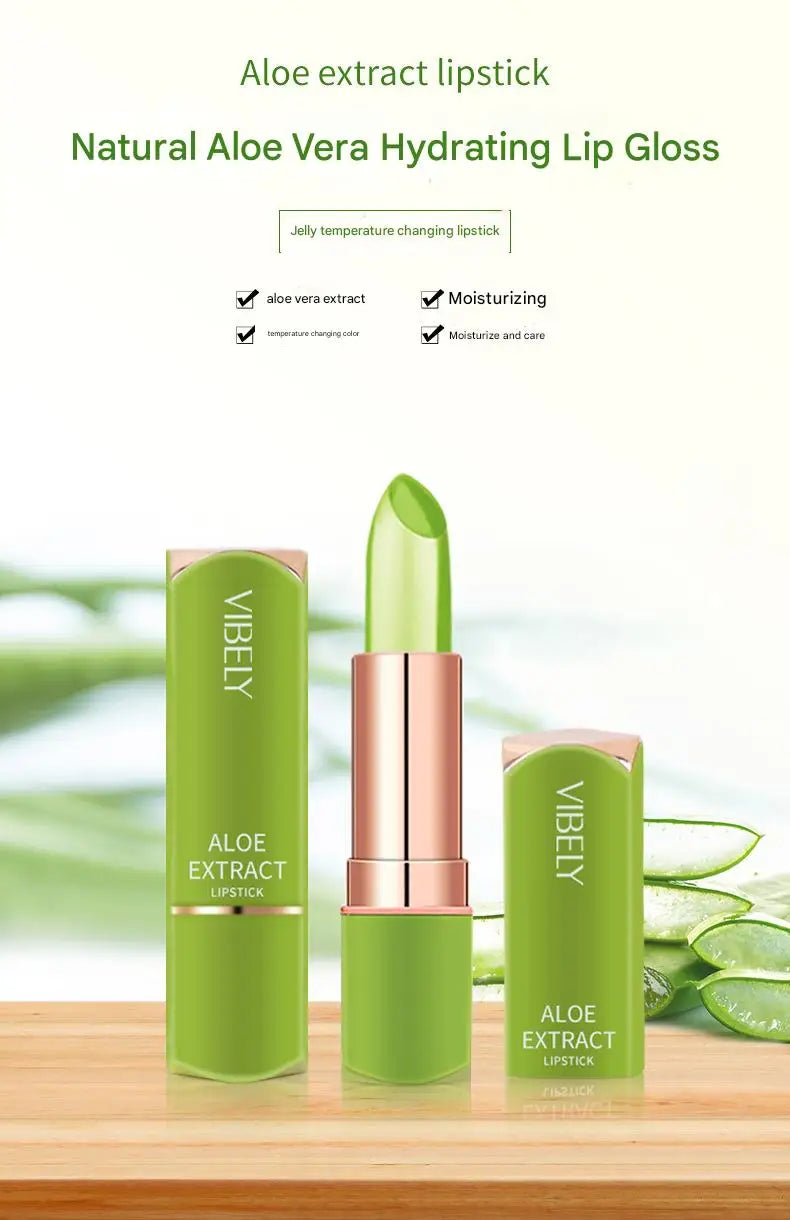 VIBELY 7 Color Mood Changing Lip Balm Natural Aloe Vera Long Lasting Moisturizing Lipstick for Women Color-Shifting Makeup