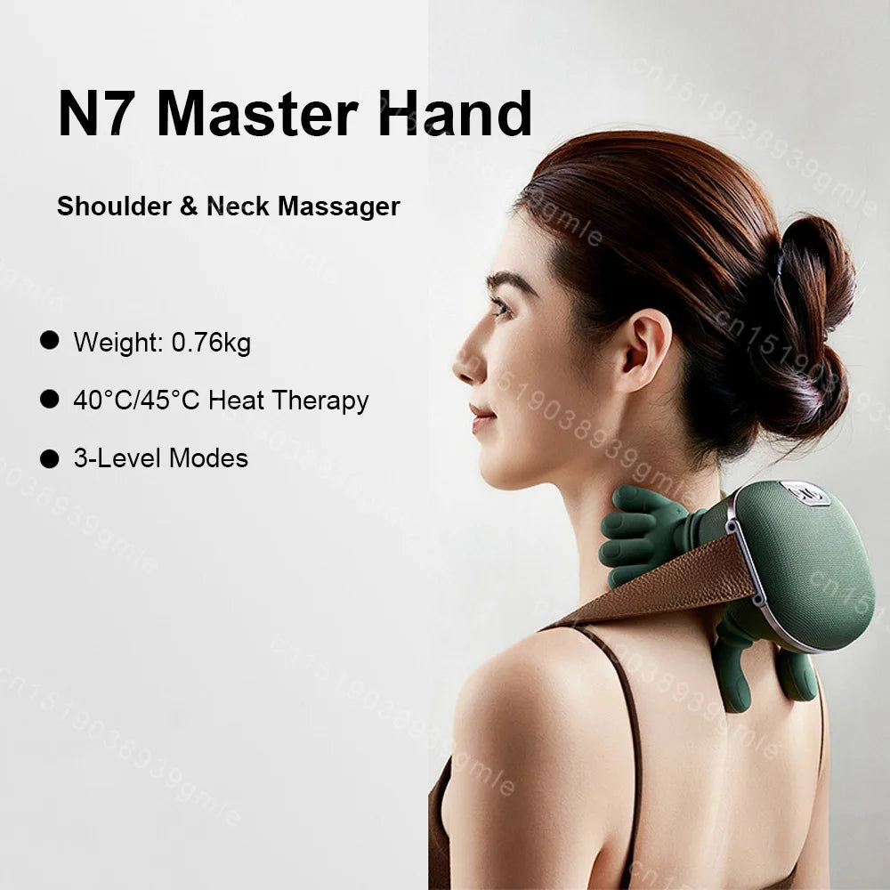 Neck Shoulder Massager Electric Kneading Massager Heated Back Massagers Muscles Massage Pillow Neck Waist Leg Body