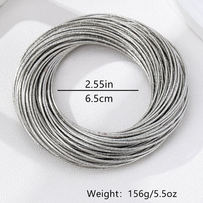 Metal Multi-layer Twisted Irregular Line Bracelet Bangles For Women European American Personality Catwalk Wrist Party Jewelry