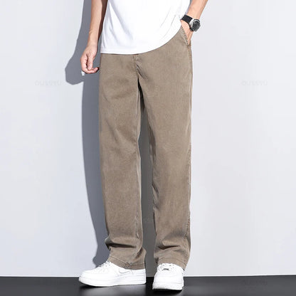 Soft Lyocell Loose Straight Jeans