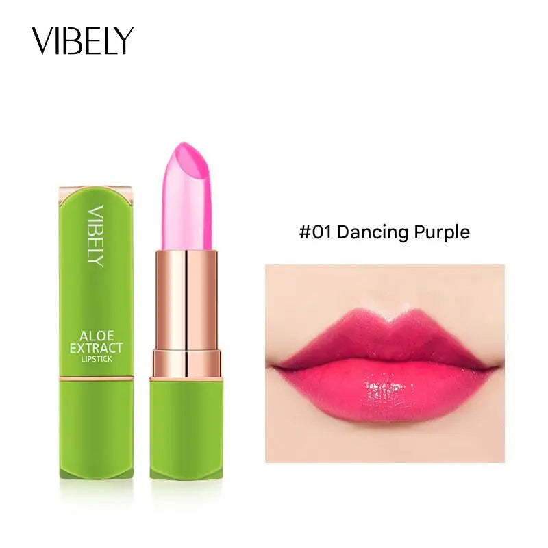 VIBELY 7 Color Mood Changing Lip Balm Natural Aloe Vera Long Lasting Moisturizing Lipstick for Women Color-Shifting Makeup