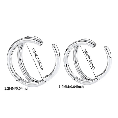 Nose Rings Hoops Double Septum Rings Cartilage Hoop Earring Piercing Nariz Open Stacked Hoop Nose Rings for Women and Men