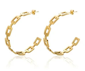 Luxury Shiny Zircon Hoop Earrings for Women Trendy Golden Stainless Steel Wed Ear Geometric Circle Earring Jewelry Pendientes