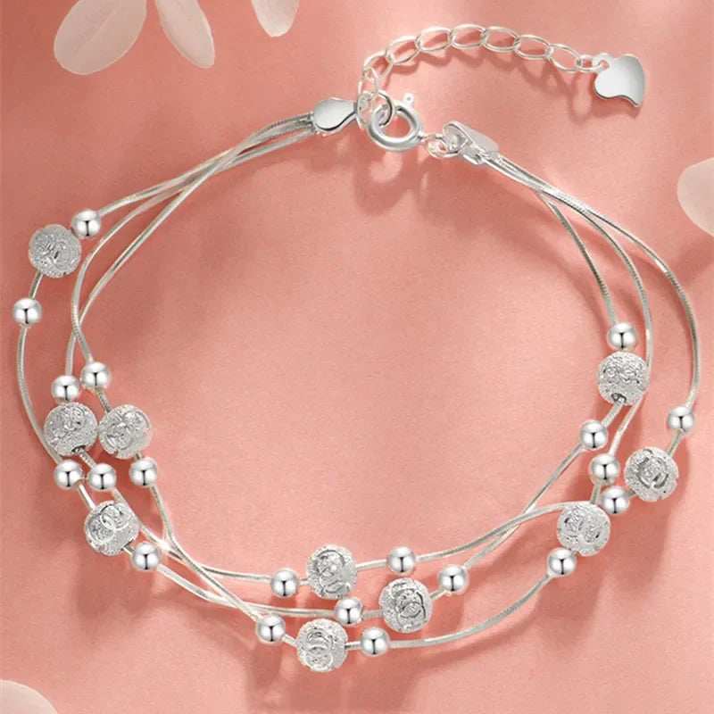 Fashion 925 Sterling Silver Woman Cuff Bracelet Open Leaf Shaped Adjustable Charm Bangle Girls Party Jewelry Christmas Gifts