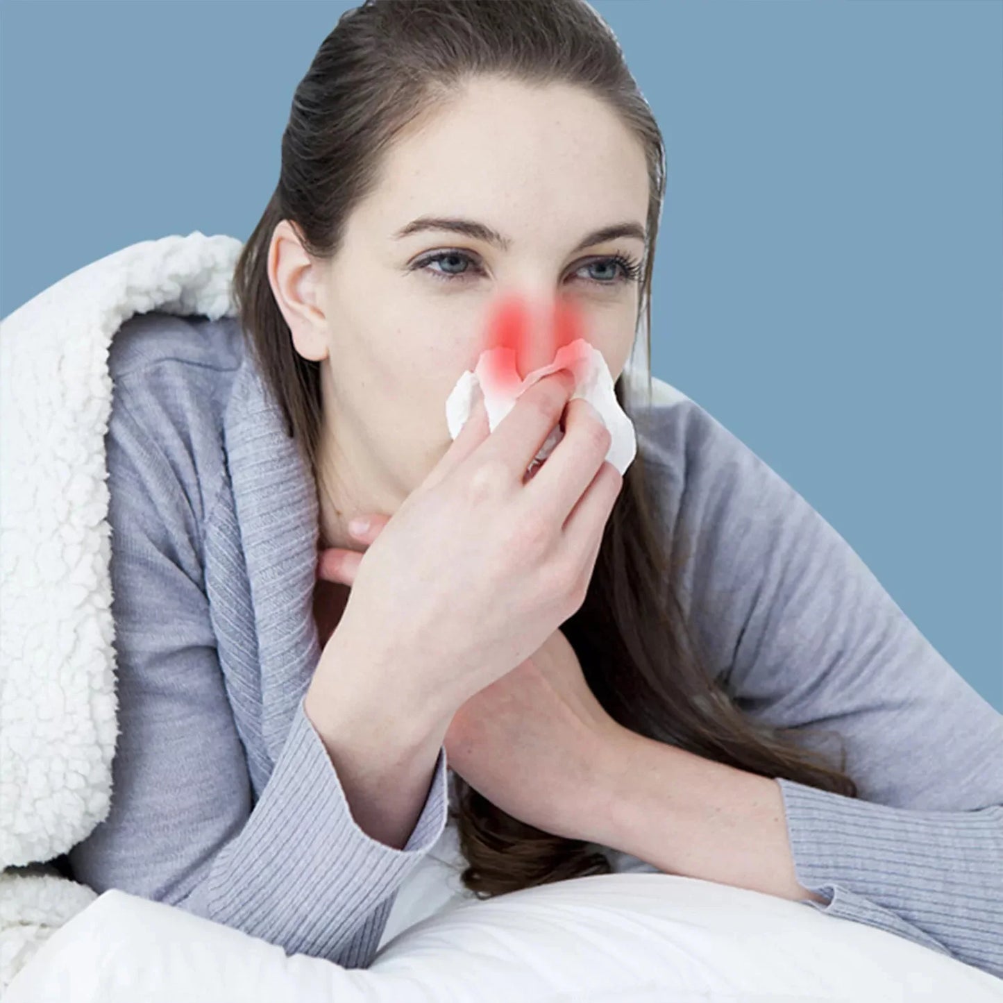 1Pcs/lot New Hot Smart Infrared Nasal Therapy Device Portable Infrared Intelligent Rhinitis Machine for Rhinifis and Allergy Sym