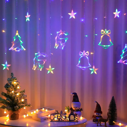 LED Christmas Garland String Lights Fairy Curtain Light For Home New Year Party Wedding Holiday Decor